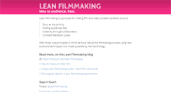 Desktop Screenshot of leanfilmmaking.com