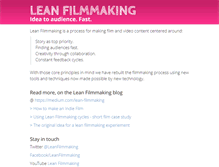 Tablet Screenshot of leanfilmmaking.com